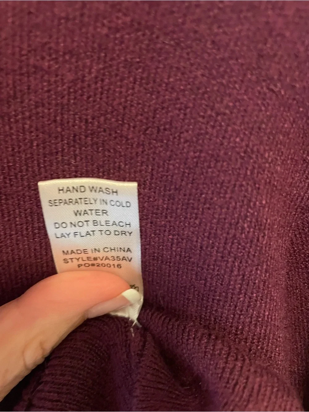 AVARA Ribbed Crewneck Sweater in Aubergine